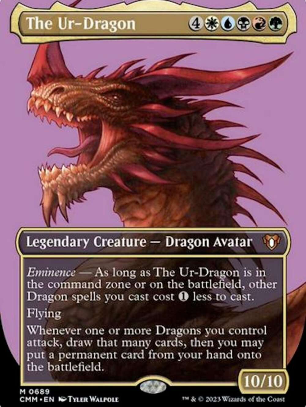 The Ur-Dragon (Borderless) Commander Masters Regular